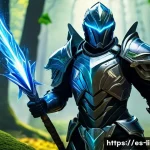 리니지W 신규 클래스 추가 소식 - A dynamic fantasy warrior class character in sleek, modern armor designed for agility and precision,...